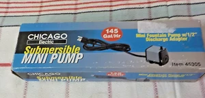 Chicago Electric Submersible Mini Fountain Pump - NEW - MODEL 45303 - 66 GAL/HR - Picture 1 of 4