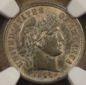 1894 Barber Dime 10c NGC Certified AU58 - Picture 1 of 4
