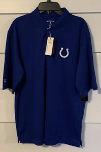Antigua Indianapolis Colts Xtra -Lite Pique Polo Blue SZ Small Free Shipping - Picture 1 of 3