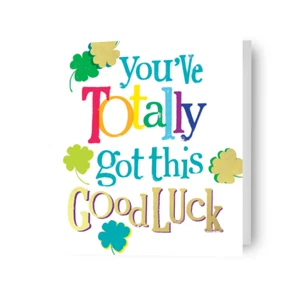 Good Luck Card By The Brightside Totaly Got This Good Luck Card For Him For Her - Picture 1 of 7