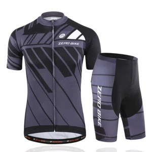 ZEROBIKE Men Bicycle Clothing Cycling Bike Jersey Cycling Pants Short Sleeve Set - Picture 1 of 9