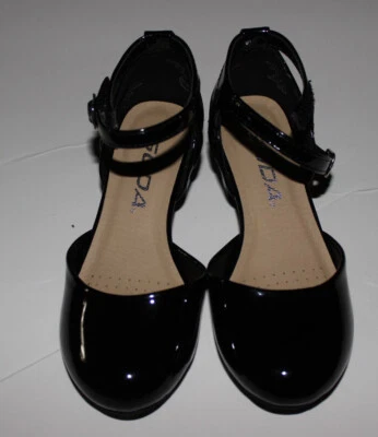 Nuevos Zapatos de Vestir Niñas SODA RHONDA Negro Charol Talla 11.5 Foto 1 de 4