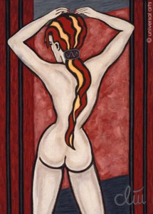 JACQUELINE DITT - Rückenakt weiblich 2006 Gemälde Erotik erotic Akt Bilder Bild - Bild 1 von 2