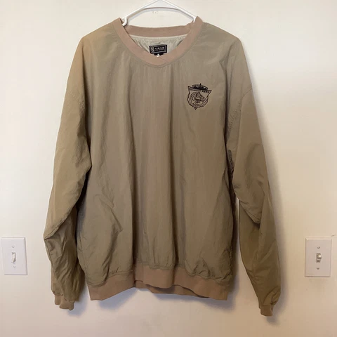 VINTAGE Belmont Park Breeders Cup 2001 Nylon Pullover Size L Horse Racing Cover