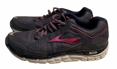 Zapatos para mujer Brooks Addiction A12 azul/púrpura 7,5 B con inserción de cadencia veganos Foto 1 de 4