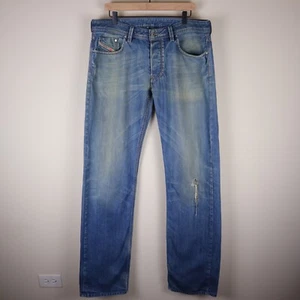 Diesel Larkee Regular Straight Distressed Jeans 36x36 Waist 37" Inseam 36.5" - Picture 1 of 24