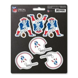 New England Patriots Retro Vintage - Set Of 6 Sticker Sheet - Picture 1 of 1