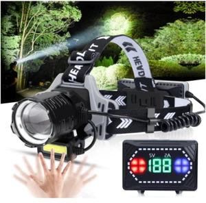 Rechargeable LED Headlamp, 120000 Lumens Super Bright Headlamp Flashlight - Picture 1 of 8