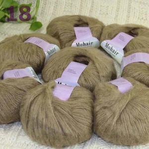 Sale New 8BallsX25g Luxury Soft Mohair Warm Wrap Shawl Hand Knit Crochet Yarn 18 - Picture 1 of 24