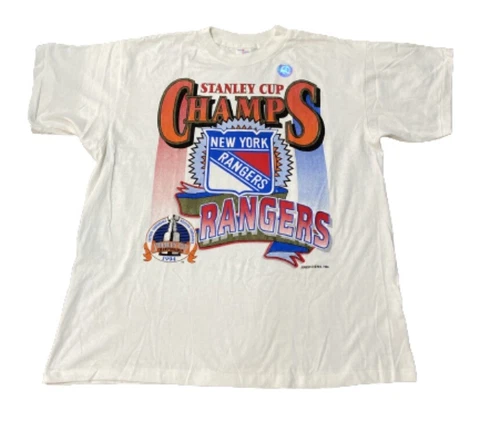 Vintage New York Rangers T Shirt 1994 Stanley Cup Champs Men Large Single Stitch Cover