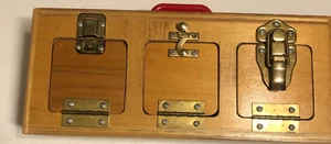 Lock Box Activity TAG Think And Grow Puzzle Made In USA Beechwood+Brass 10 do - Picture 1 of 8