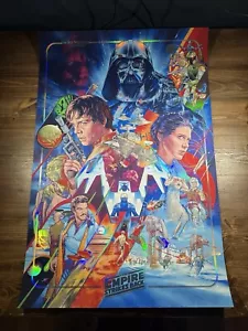 Star Wars “The Saga Continues” Foil Art Print Poster By Martin Ansin Empire X450 - Picture 1 of 22