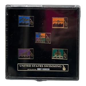 Juego de 5 prendedores de solapa del equipo de natación 887 edición limitada de los Juegos Olímpicos de Atlanta 1996 de Estados Unidos - Imagen 1 de 12