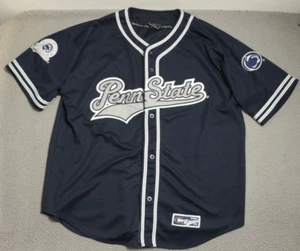 Vintage Pen State Nittany Lions Baseball Jersey Mens 2XL Blue Colosseum - Picture 1 of 12