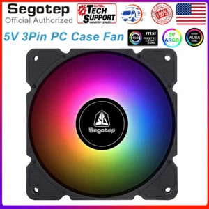 1PC 120mm Gaming Fan 5V 3Pin ARGB Radiator Aura Sync PC Computer Case Cooling - Picture 1 of 8