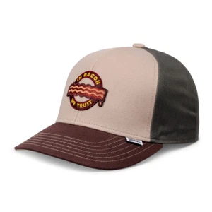 Djinns Basic Kid Cap Food Bacon Khaki Youth Baseball Cap Curved Visor New - Picture 1 of 3