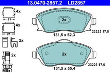 ATE 13.0470-2857.2 BRAKE PAD SET, DISC BRAKE FRONT AXLE FOR OPEL,VAUXHALL
