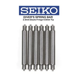 6 pz barre molla grassa 20 mm 22 mm OEM SEIKO 2,5 mm PROSPEX doppia frangia 0,8 mm - Foto 1 di 1