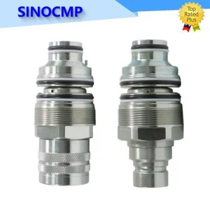 6680018 6679837 Male & Female Flat Face Coupler For Bobcat Loader Excavator 46mm - Picture 1 of 12