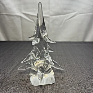 Vintage Toscany Lead Crystal 6" Clear Pointed Whimsical Christmas Tree Japan - Picture 1 of 9
