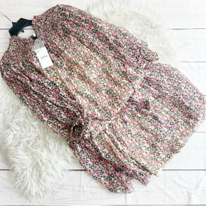 Vestido Joie Peoria Midi de Seda Estampado Floral Tostado Boho Cottagecore Talla Pequeña - Imagen 1 de 7