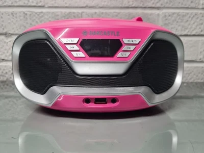 Oakcastle CD200 Portable CD Player Boombox Bluetooth, FM Radio, USB - Pink - Image 1 of 4