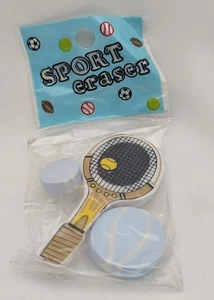 Rare vintage Prince sport tennis eraser Taiwan 80s racket balls kawaii sealed - Foto 1 di 6