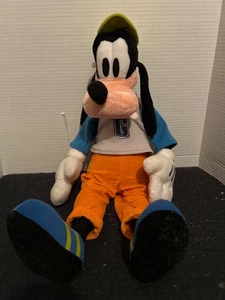 Seltenes großes Goofy 20 Zoll Plüsch mit funktionierender Sprachbox Disney "G" T-Shirt orange Hose - Bild 1 von 4