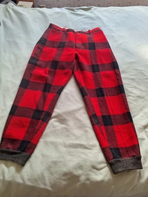 Vintage Duxbak Utica Wool Buffalo Plaid Hunting Pants Mens 34 Lumberjack - Image 1 of 4