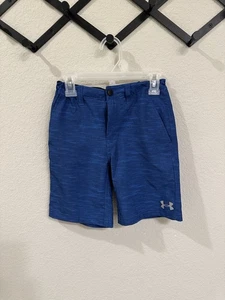 Youth Boys Under Armour Golf Shorts, Blue, Size 7 - Picture 1 of 3