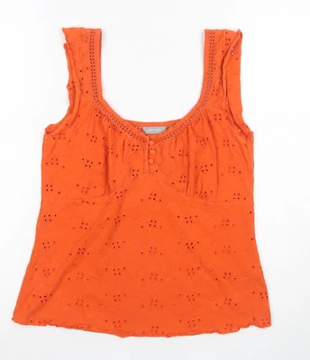 Marks and Spencer Women's Orange Tank Top Size 12 — 第 1/4 张图片