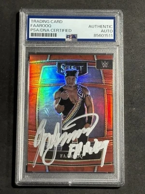 Tarjeta autografiada firmada FAAROOQ 2022 PANINI SELECT WWE RED PRIZM PSA/DNA Foto 1 de 2
