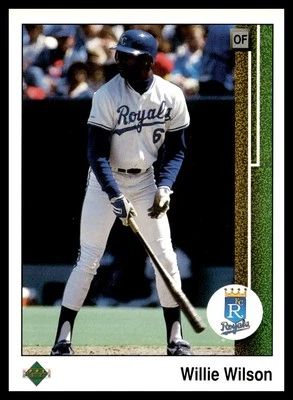 1989 Upper Deck #244 Willie Wilson Kansas City Royals Baseball Card - Image 1 of 2