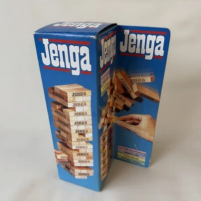 Jenga MB Spiele Komplett Holzsteine 1996 Vintage Neu original Folie sealed Turm - Bild 1 von 3