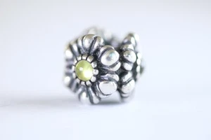 Original Pandora Sterling Silber Augst Peridot Geburtstag Blüte Blume Charm 790580 - Bild 1 von 3