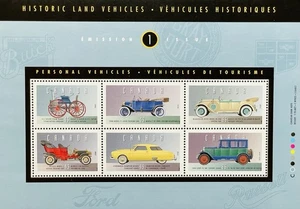 CANADA HISTORIC LAND VEHICLES STAMP SHEET 6V MNH 1993 CARS AUTOMOBILES MODEL T - Picture 1 of 1