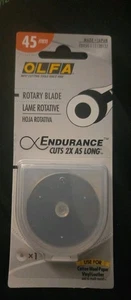 Olfa Rotary Blade 45mm Endurance 1pc NIP FREE SHIPPING  - Picture 1 of 2