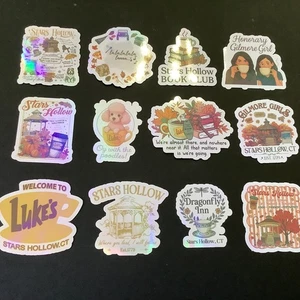 Juego de 12 pegatinas Gilmore Girls - Stars Hollow - Luke's Diner - Gilmore Coffee - Imagen 1 de 4