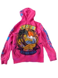 Ed Hardy by Christian Audigier girls youth Eternal Love, Hoodie Zip Jacket  S/8 - Picture 1 of 2