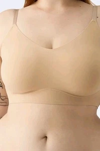 TRUE & CO True Body Lift Scoop Adjustable Strap Bra Full Cup Tan Size XL - Picture 1 of 6
