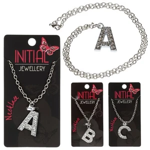 Collar Letra Inicial Colgante Alfabeto de Cristal Personalizado A Z Nombre Mamá Regalo - Imagen 1 de 53