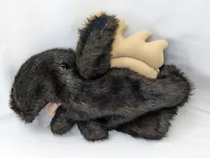 Brown Moose Wildkin Hand Puppet Plush 12 Inch 1989 Stuffed Animal Toy - Picture 1 of 7