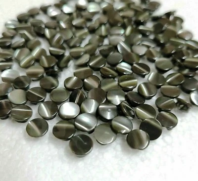JHB Smoke Shell Buttons 6mm Shank Dark Grey Tiny Doll Mini Baby Sewing Art Craft - Image 1 of 4