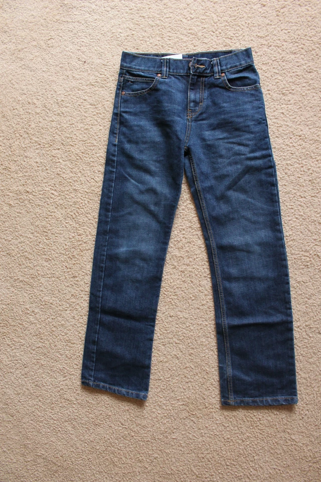 Jeans Tommy Hilfiger para niño azul oscuro mezcla de algodón pierna recta talla 14 Foto 1 de 4