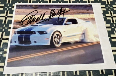 CARROLL SHELBY SIGNED PHOTOGRAPH 2011 SHELBY GT350 TURBOCHARGED SHELBY AMERICAN! - Image 1 of 3