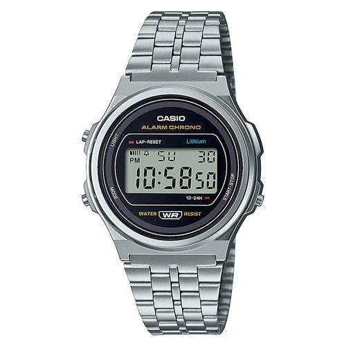 Casio Orologio VINTAGE Iconic Silver e Black A171WE 1AEF - Immagine 1 di 1