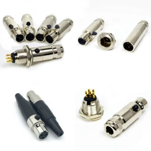 Mini XLR-Anschluss 3Pin-6Pin-Mikrofon Audio-Stecker Stecker/Buchse/Panel Mount - Bild 1 von 15