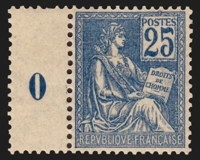 n°118, millésime 0, Mouchon 25c bleu, Type II, neuf ** sans charnière - TTB - Photo 1/2