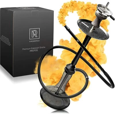 Shisha Set Komplett 75 cm Wasserpfeife Steckverschluss Edelstahl M. ROSENFELD - Bild 1 von 4