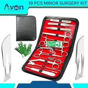 Premium 19 pz set chirurgia minore kit strumenti chirurgici acciaio inox - Foto 1 di 9